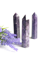 Load image into Gallery viewer, Dark Purple Lepidolite Towers