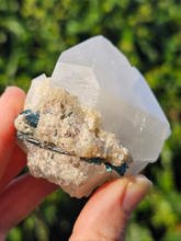 Load image into Gallery viewer, Indicolite (Blue Tourmaline) in Quartz with Mica