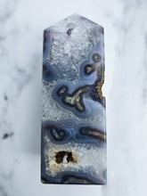 Load image into Gallery viewer, Druzy Purple Moss Agate Tower