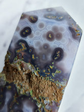 Load image into Gallery viewer, Druzy Purple Moss Agate Tower