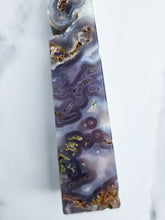 Load image into Gallery viewer, Druzy Purple Moss Agate Tower