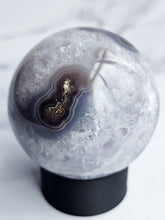 Load image into Gallery viewer, Druzy Purple Moss Agate Sphere