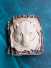 Load image into Gallery viewer, Hand-Carved Deer Antler Bear