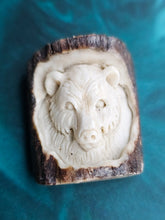 Load image into Gallery viewer, Hand-Carved Deer Antler Bear