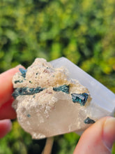 Load image into Gallery viewer, Indicolite (Blue Tourmaline) in Quartz with Mica