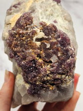 Load image into Gallery viewer, Large Raw Smokey Quartz with Watermelon Tourmaline, Lepidolite and Cleavelandite