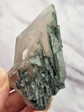 Load image into Gallery viewer, Smokey Quartz with Chatoyant Green Tourmaline