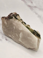 Load image into Gallery viewer, Large Smokey Quartz 'Tablet' with Green Tourmaline and Lepidolite