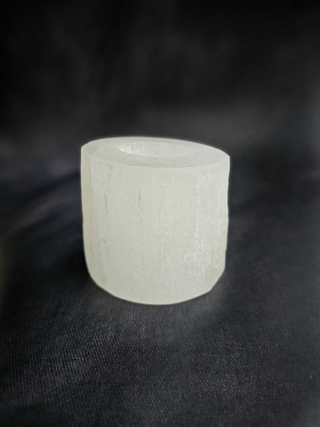 Selenite Smooth Candle Holder
