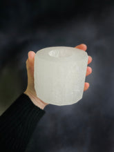 Load image into Gallery viewer, Selenite Smooth Candle Holder
