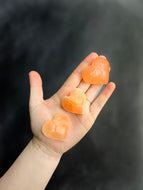 Selenite Small Orange Heart