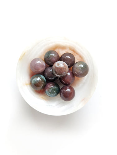 ocean jasper micro spheres in a bowl