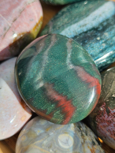 collection of ocean jasper palm stones