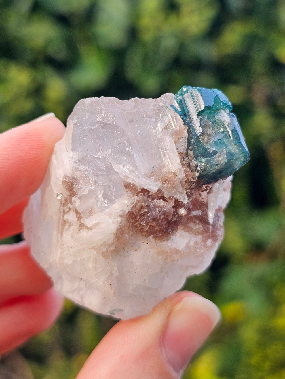 Indicolite (Blue Tourmaline) in Quartz