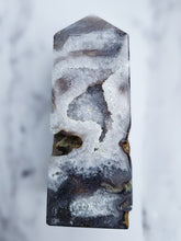 Load image into Gallery viewer, Druzy Purple Moss Agate Tower
