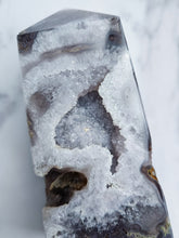Load image into Gallery viewer, Druzy Purple Moss Agate Tower
