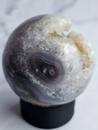 Druzy Purple Moss Agate Sphere