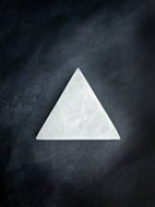 Selenite Triangle Plate