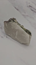 Load and play video in Gallery viewer, Large Smokey Quartz 'Tablet' with Green Tourmaline and Lepidolite
