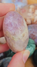 Load and play video in Gallery viewer, Flower Agate Palm Stone (with Amethyst) #2
