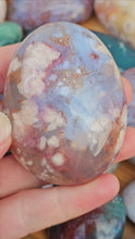 Load and play video in Gallery viewer, Flower Agate Palm Stone #5
