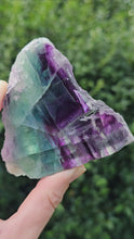Load and play video in Gallery viewer, Rainbow Fluorite Slab #1
