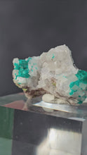 Load and play video in Gallery viewer, Dioptase (with Calcite) #1
