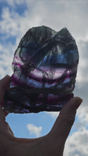 Load and play video in Gallery viewer, Rainbow Fluorite Slab #2
