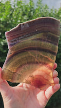Load and play video in Gallery viewer, Yellow and Purple Fluorite Slab #1
