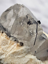 Load image into Gallery viewer, Quartz with Pleochroic Tourmaline, Peach Albite and Muscovite
