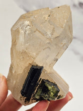 Load image into Gallery viewer, Smokey Quartz with Green Tourmaline
