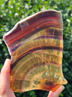Yellow and Purple Fluorite Slab #1