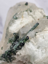 Load image into Gallery viewer, Smokey Quartz Specimen with Blue / Green Tourmaline Cleavelandite
