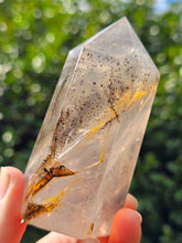 Load image into Gallery viewer, Dendritic Rose Quartz (with Golden Healer) Tower #2
