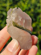 Load image into Gallery viewer, Green Tourmaline in Smokey Quartz
