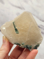 Quartz with Blue Green Tourmaline