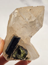 Load image into Gallery viewer, Smokey Quartz with Green Tourmaline
