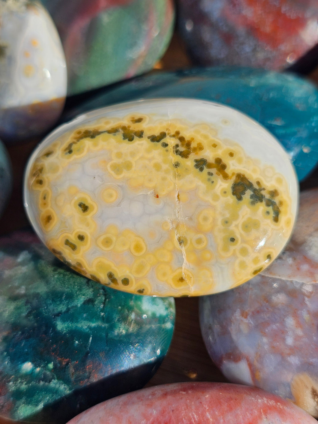 Ocean Jasper Palm Stone #11
