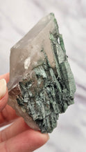 Load image into Gallery viewer, Smokey Quartz with Chatoyant Green Tourmaline
