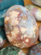 Flower Agate Palm Stone #5