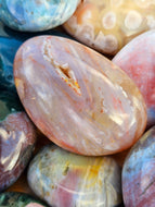 Flower Agate Palm Stone #6