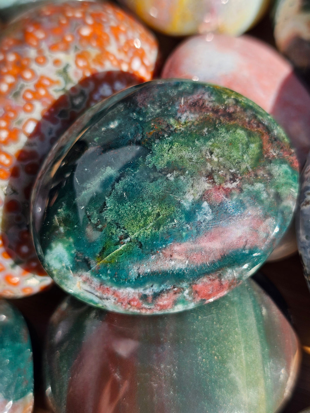 Ocean Jasper Palm Stone #10